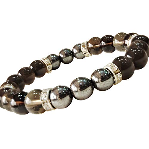 Image of Shubhanjali Crystal Elastic 8mm Stretch Customized Bracelet for Men and Women-(Standard,Multicolor)