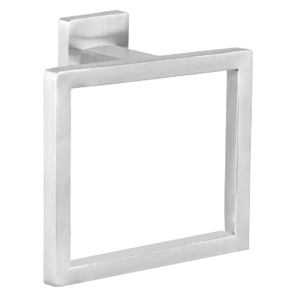 VVW&LIU Square Modern Design Thicken Stainless Steel Towel Ring-Hand Towel Holder, For Bathroom Towel Racks,Grey