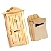 Produktbild Baoblaze 1/12 Puppenstube Garten Puppenmöbel - Miniatur Holz Tür und Mailbox mit Abziehbild - 2 pcs - Holzfarbe