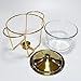 OGMOYT Chafing Dish, 4 L Pan Chafer, Stainless Steel Chaf Dish Set with Glass Food Pan, Fuel Holders, for Buffet, Wedding,Catering Events,Gold