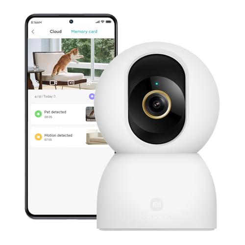 XIAOMI Smart Camera C701 4K Ultra HD, panorámica de 360°, comunicación bidireccional, visión Nocturna por Infrarrojos, Wi-Fi 6 de Doble Banda