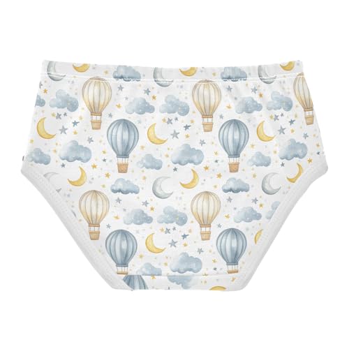Girls Underwear Soft Cotton Balloon Cloud Moon Kids Panties in Sizes 2/3t, 4t, 5t, 6 and 82