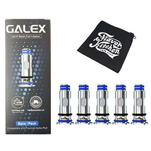【P】交換用コイル for FreeMax GALEX PRO フリーマックス ギャレックス プロ 「GX-P Mesh コイル」 5個入り +FlavorKitchenオリジナルミニポーチセット/VAPE(ベイプ) (1.0Ω)