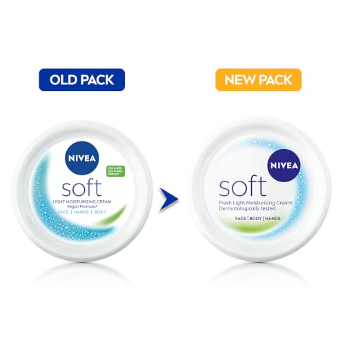 NIVEA Soft Moisturizing Cream, Lightweight Non-Sticky Daily Moisturizer with 72Hr Hydration, Vitamin E & Jojoba Oil | Hydrating Face, Body & Hand Cream for Dry to Normal Skin | Soft Glowing Skin - 200ml - Image 5