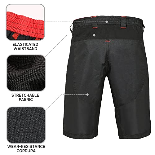 Image of The Single Tracker-Mountain Bike Cargo Shorts Antibacterial G-tex Padded Undershorts