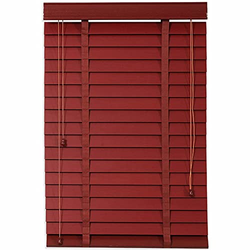 Persianas de Madera Maciza de 135 x 120 cm para Ventanas, persianas horizontales, persianas de láminas, persianas enrollables para oscurecer el hogar.