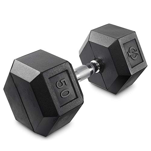 Philosophy-Gym-Rubber-Coated-Hex-Dumbbell-Hand-Weights Philosophy Gym Rubber Coated Hex Dumbbell Hand Weights - Image 1