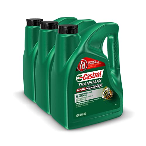 Image of Castrol 03518-3PK Transmax ATF Green High Mileage Transmission Fluid - 1 Gallon, (Pack of 3)