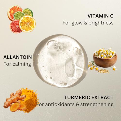 Image of De-Tanning Glutathione Face Wash for Women & Men | Vitamin C, turmeric & allantoin for pigmentation, dark spots & brighness | Gentle GEL face wash for daily use