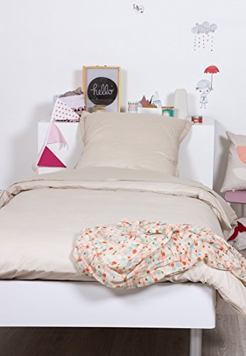 Comptoir des Tisseurs - Housse De Couette Unie Coton 140X200 Cm Ficelle Cover