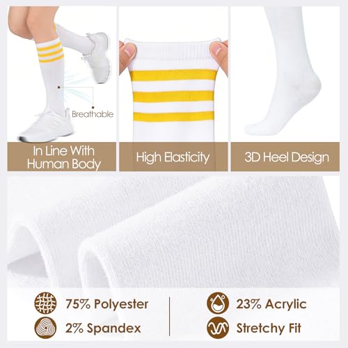 Image of American Trends Womens Athletic Knee High Socks Outdoor Sport Thigh High Stockings Casual Stripes Tube Socks