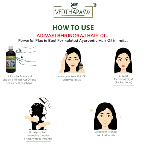 Adivasi Bhringraj Hair Oil Made By Tradditional Method Of Tribal People (ADIVASI BRAND NOW REGISTERED AS VEDTHAPASWI) 250ml Pack of 1