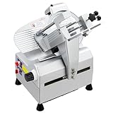Garvee Trancheuse à Viande électrique Professionnelle 210W – Lame Amovible 220mm – Épaisseur réglable 0 12mm – Protection Enfant – Usage Domestique et Commercial – Semi Automatique YF B200B, Prise