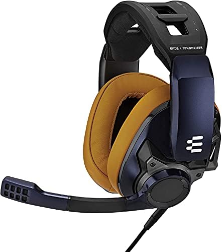 EPOS I Sennheiser GSP 602 – Wired Closed Acoustic Gaming Headset, Noise-Cancelling Microphone, Adjustable Headband with Customizable Contact Pressure, Volume Control, for PC + Mac + Xbox + PS4, Pro