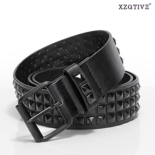XZQTIVE Studded Belt Metal Punk Rock Rivet Belts for Women/Men Punk Leather Belt Gothic Belt Accessories for Jeans Pants