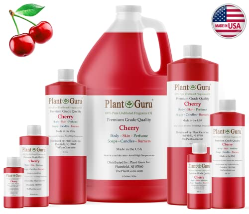 Cherry Fragrance Oil 4 Fl. Oz. Scented Oil For Diy Soap Making, Candles, Bath Bombs, Body Butters. Used In Aromatherapy Diffusers, Burners And Warmers. Great Addition To Lotions And Creams. #TOP1