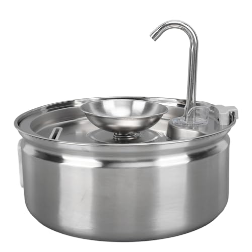 Fuente para agua de acero inox 3.2L para gatos miniatura 2