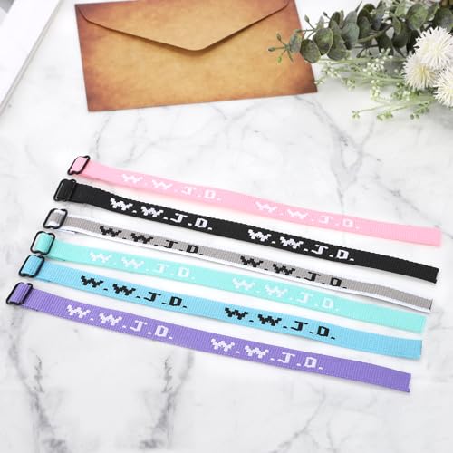 Axlksia 6 PCS WWJD Bracelets for Men and Women – What Would Jesus Do Bracelets2