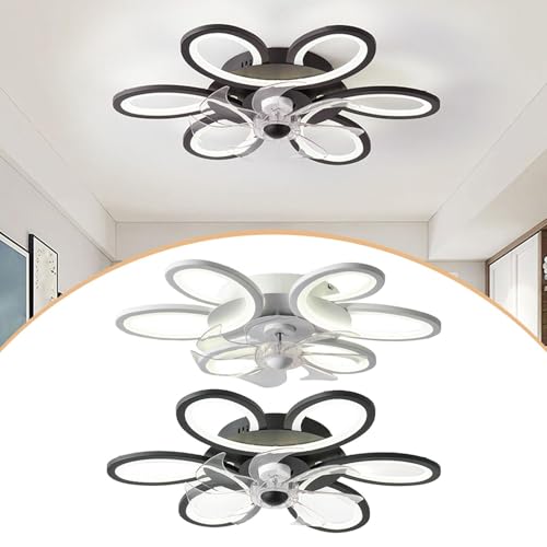 Image of Ceiling Fan Light Fixture for 8-12M2 Mute Fan Lamp for Cafe Living Room Dorm white|Ceiling Fans|Home & Garden