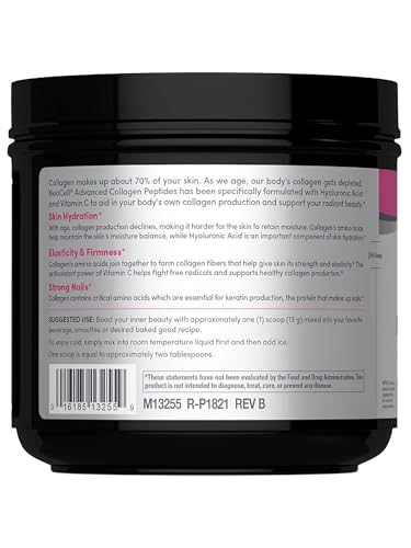 NeoCell Super Collagen Peptides 13.7oz – Grass-Fed Bovine with Vitamin C & Hyaluronic Acid — view 3