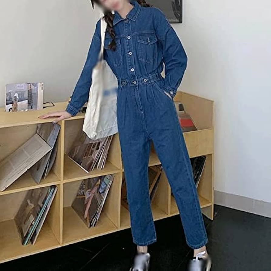 ダブルポケット デニム ジャンプスーツ ワイドパンツ 夏 cra058 Whim Gazette（ウィムガゼット）の「デニムジャンプスーツ