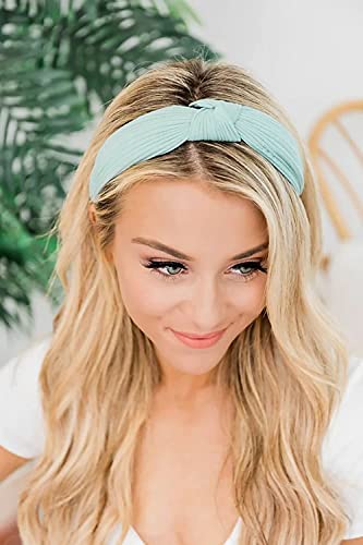 DRESHOW 8 Pack Knotted Headbands for Women Wide Turban Headband Yoga Exercise Ribbing Hair Hoop Hair Bands Accessories - Image 5