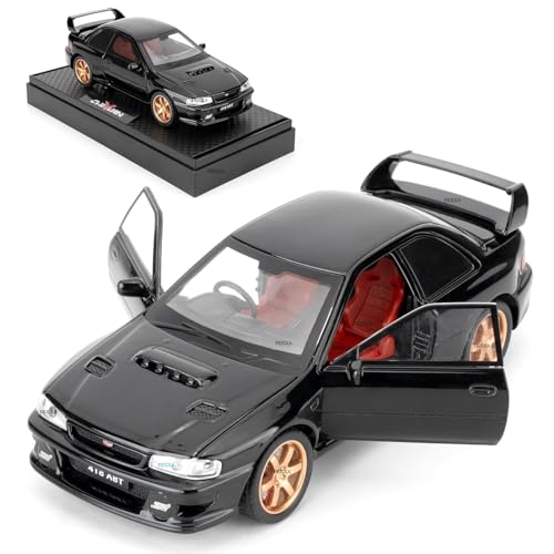 Image of FEXXA 1 /32 Compatible for Subaru Impreza WRX STI Model Car, Pull Back Diecast Collectible Car Toy with Sounds & Lights for Kids Boys Girls and Adults, Gift (Black)