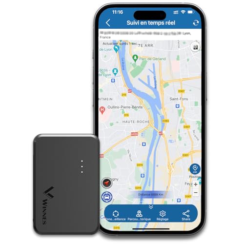 Mini GPS Tracker Voiture Caché Suivi en Temps réel Traceur GPS Magnétique pour Auto/Enfant/Personnes âgées/Chien/Moto/Chat/Chien,Rechargeable 60 Jours Autonomie,Abonnement requis