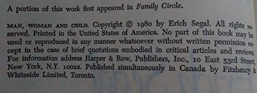 Man Woman and Child 0060140313 Book Cover