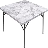 Square Fitted Marble Tablecloth, Nature Granite Pattern with Cloudy Spotted Trace Effects Marble Ima