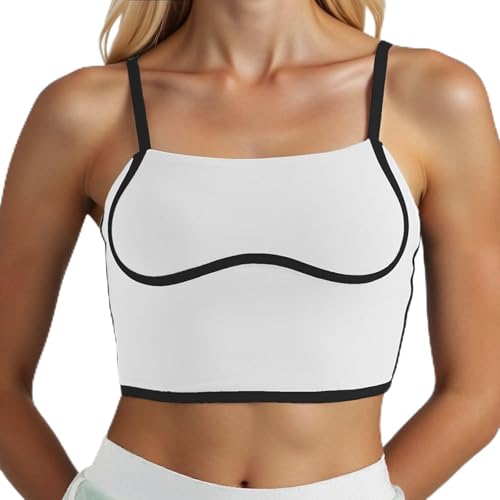 Soutien-gorge de sport long intégré et débardeur noir confortable pour éviter les frottements