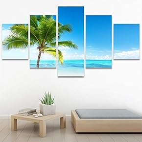 SIGNWIN 5 Panel Canvas Wall Art Modern Art...
