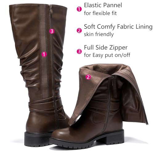 Luoika Women's Extra Wide Calf Knee High Boots, Wide Width Winter Tall Boots.3
