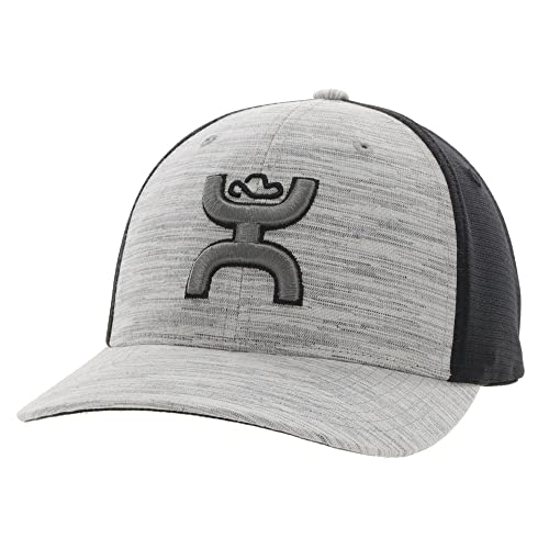 Image of HOOEY Ash, Grey /Black 6-Panel Flexfit with Black /White Logo - S /M (2231GYBK-01)