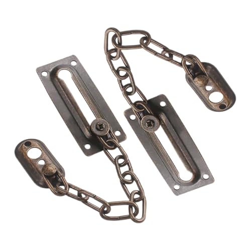 Homoyoyo 2 piezas Cadenas de Seguridad para Puertas Cerraduras Antirrobo Reforzadas Diseño Duradero y Resistente para Puertas de Madera y Metal Fácil Instalación y Versátil para Hogares