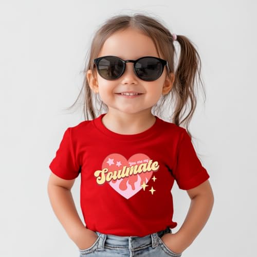 Toddler Valentines Day Shirt Boys Girls Kids' Valentine's Day T-Shirts,3-6T, Love Letters, Red Hearts, Soulmate, Match...3