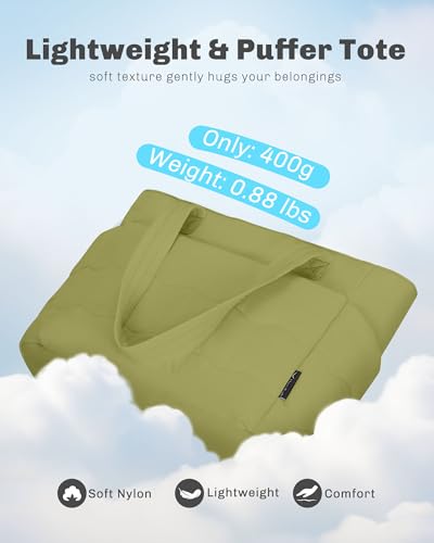 Hynes Eagle Tote Bag for Women Quilted Travel Bag Lightweight Puffer Tote Shoulder Handbag with Compartments Work/Gym/Teacher - Image 6