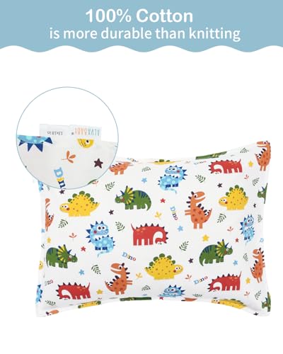 Image of ALVABABY Toddler Pillowcases 2 Pack Organic Cotton Fit 13 inchx 18 inch or 14 inchx19 inch Kids Pillow Cover Envelope for Girl Boy Travel Floral 2L-TPW36A