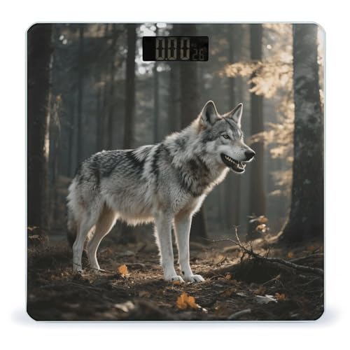 Báscula Digital de Baño Wolf con Pantalla LCD y Vidrio Templado