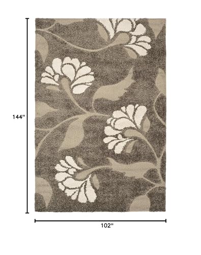 Safavieh Florida Shag Tapete Decorativo 9x12 Beige y Gris miniatura 2