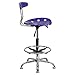 Flash Furniture Bradley Vibrant Violet and Chrome Drafting Stool with Tractor Seat