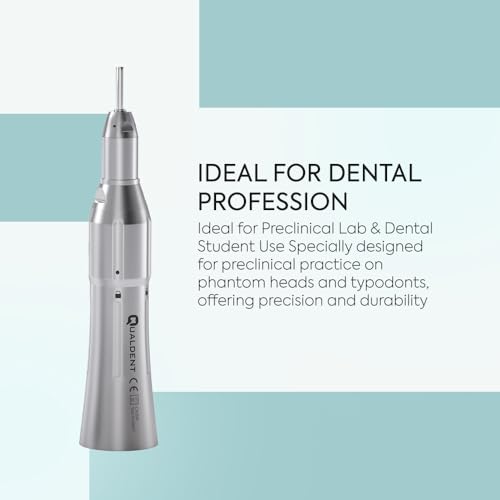 Image of Qualdent Straight Micromotor Handpiece for Dental Laboratory | Stainless Steel Body | Autoclavable up to 135C | Compatible with Standard Micromotor Units | Ergonomic Design | Low Noise Operation