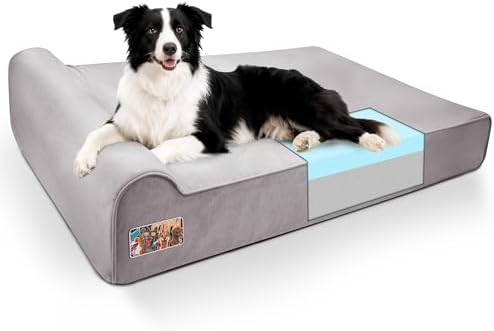 Sytopia XL 35D Memory Foam Dog Bed for Large Dogs – 7" Thick Orth...