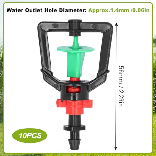 Image of HASTHIP 10Pcs Hanging Drip Irrigation Kit360 Rotatable Greenhouse Hanging Micro Sprinklers, Garden Water Sprayer Nozzles for Irrigation, Cooling, and Misting Systems
