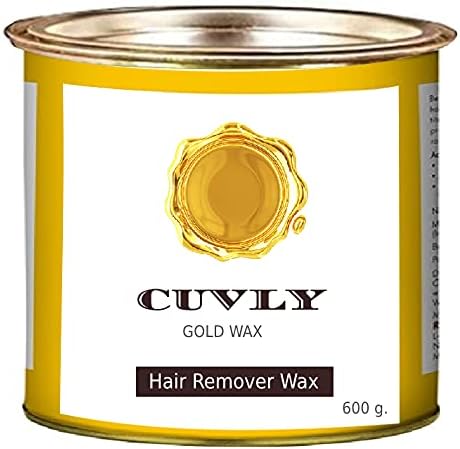 CUVLY® Wax Waxing Hair Removal Hot Wax Kit,Chocolate Wax 600g + Gold Wax 600g + strip 70pcs + knife Wax Combo Kit (Pack of 4) (Chocolate Wax & Gold Wax)