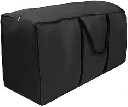 NIHUIFDPY Garden Furniture Cushion Storage Bag 173x76x51cm Waterproof Anti-UV Heavy Duty Rip Proof 210D Oxford Fabric Outdoor Garden Patio Cushion Storage Bags Christmas Tree Storage Bag with Handle