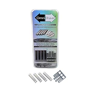 Premium Omnishaver Replacement Cartridge Refill Kit with Blade Removal Tool – Self Cleaning & Self-Stropping Shaving Razors for Men & Women – Safe & Smooth Mens Razors Blades Refills – 4 Cartridges