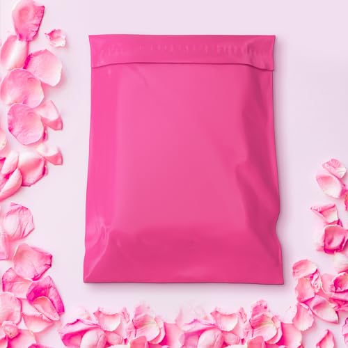 Image of Pink Poly Mailers 24x24 100 Pcs, Cute Waterproof Shipping Bags with Self-Seal Adhesive, Durable Tear-Resistant Shipping Envelopes for Clothing