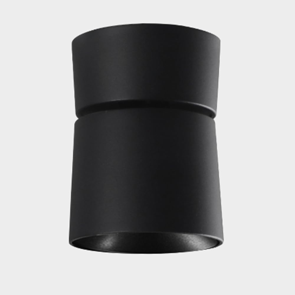 Led Ceiling Spotlight Adjustable Accent Spot Lighting Fixture Directional Spot Lights 90°+360° Rotation Ceiling Downlights for Living Room Bedroom Hallway Wall Swivel Lamp/Svart4000K