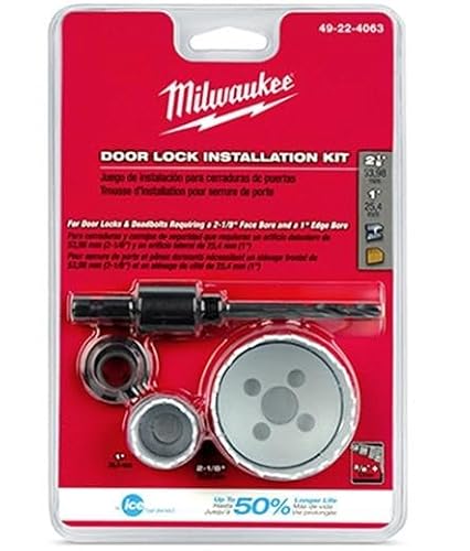 MILWAUKEE ELECTRIC TOOL 49-22-4063 Milwaukee Door Lock Hole Saw Kit